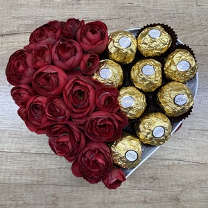 Szív alakú  virágbox - otthon & életmód - dekoráció - asztal és polc dekoráció - díszdoboz - Meska.hu