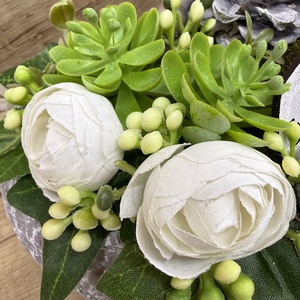 Szív alakú sírdísz boglárkákkal - otthon & életmód - vallás - temetkezési tárgy - sírdísz, kegyeleti dísz - Meska.hu