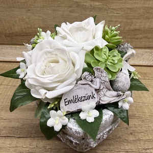 Szív alakú sírdísz 4 - Meska.hu