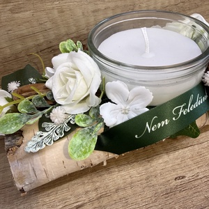 Sírdísz farönkön mécsessel - otthon & életmód - vallás - temetkezési tárgy - sírdísz, kegyeleti dísz - Meska.hu