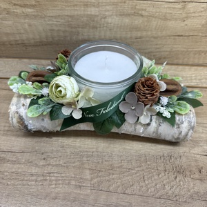 Sírdísz farönkön mécsessel 3, Otthon & Életmód, Vallás, Temetkezési tárgy, Sírdísz, kegyeleti dísz, Virágkötés, MESKA