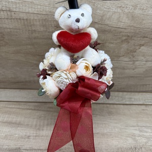 Ballagási csokor plüss macival, Otthon & Életmód, Virágdekoráció, Virágok, Virágcsokor, Virágkötés, MESKA