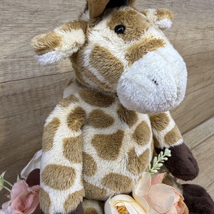 Ballagási csokor zsiráffal 2 - otthon & életmód - virágdekoráció - virágok - virágcsokor - Meska.hu