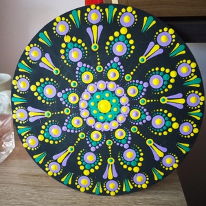 Mandala, Otthon & Életmód, Dekoráció, Kép & Falikép, Fából készült kép, Festett tárgyak, MESKA