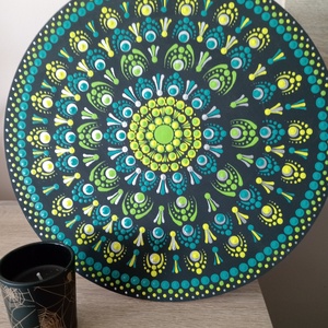 Zöld természet mandala  - Meska.hu