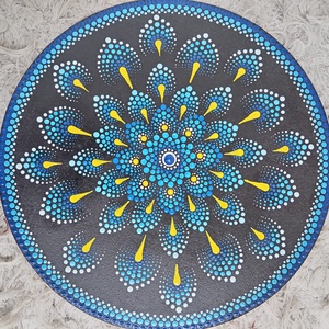 Kék meditáció mandala - Meska.hu