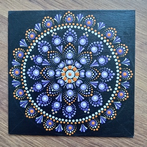 Lila csillag virág Mandala - Meska.hu