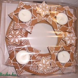 Mézeskalács adventi koszorú_NOVEMBERI AKCIÓ: ajándék mézeskalács kóstoló csomag -  - Meska.hu