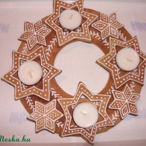 Mézeskalács adventi koszorú_NOVEMBERI AKCIÓ: ajándék mézeskalács kóstoló csomag - Meska.hu