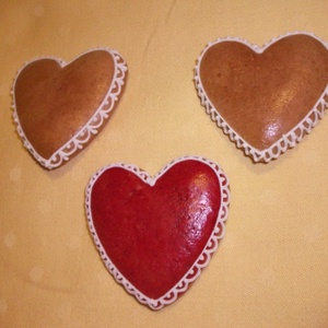 Mézeskalács szív - köszönet ajándék, ültető esküvőre, eljegyzésre, Valentin-napra, köszönetajándék -  - Meska.hu