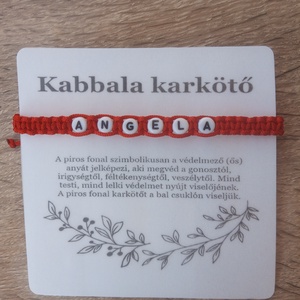 Névre szóló kabbala/ védelmező karkötő , Ékszer, Karkötő, Fonott karkötő, Csomózás, MESKA