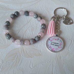 Ásványkarkötő szett Óvó néniknek  - ékszer - karkötő - gyöngyös karkötő - Meska.hu