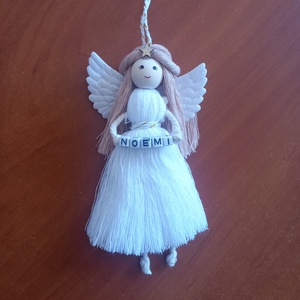 Névreszóló angyalka díszdobozban - karácsony - karácsonyi ajándékozás - karácsonyi ajándékcsomagolás - Meska.hu