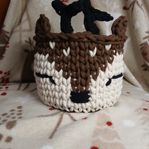 Szarvas tárolókosár - otthon & életmód - tárolás & rendszerezés - tárolókosár - Meska.hu