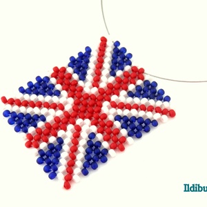 Union Jack zászlós nyaklánc - ékszer - nyaklánc - medálos nyaklánc - Meska.hu
