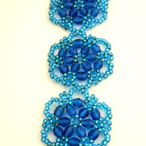 Capri blue karkötő - ékszer - karkötő - gyöngyös karkötő - Meska.hu