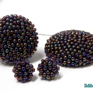 Irizálós fémes lila szett - ékszer - ékszerszett - Meska.hu