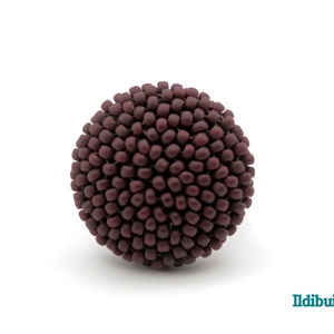 Matt étcsokibarna kerek gyűrű  - Meska.hu