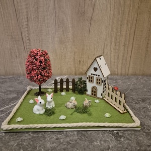 Tavaszi dekor Húsvétra - ünnepi díszek, dekorációk - húsvéti díszek és dekorációk - húsvéti ajtódísz, kopogtató - Meska.hu