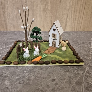 Tavaszi dekor Húsvétra - ünnepi díszek, dekorációk - húsvéti díszek és dekorációk - húsvéti ajtódísz, kopogtató - Meska.hu