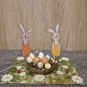 Tavaszi dekor Húsvétra - ünnepi díszek, dekorációk - húsvéti díszek és dekorációk - húsvéti ajtódísz, kopogtató - Meska.hu