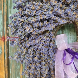 Levendula koszorú díszdobozban - otthon & életmód - dekoráció - ajtó- és ablak dekoráció - ajtódísz & kopogtató - Meska.hu