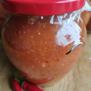 Chilis, pikáns fügelekvár 310 g - élelmiszer - lekvár - Meska.hu