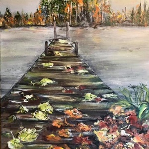 Csend a túlparton- akril festmény - Meska.hu