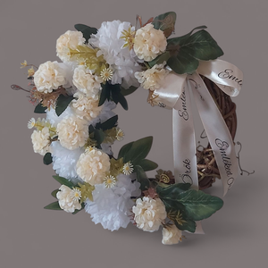 Kegyeleti koszorú, Otthon & Életmód, Vallás, Temetkezési tárgy, Sírkoszorú, kegyeleti koszorú, , MESKA