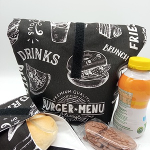 Uzsonnás táska - Lunch bag - Zero waste  - táska & tok - uzsonna- & ebéd tartó - ebéd tasak, doboz - Meska.hu