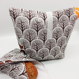 Uzsonnás táska újraszalvétával - Lunch bag - Zero waste  - táska & tok - uzsonna- & ebéd tartó - ebéd tasak, doboz - Meska.hu