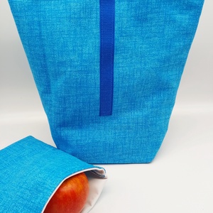 Uzsonnás táska snackbaggel - Lunch bag - Zero waste  - táska & tok - uzsonna- & ebéd tartó - ebéd tasak, doboz - Meska.hu