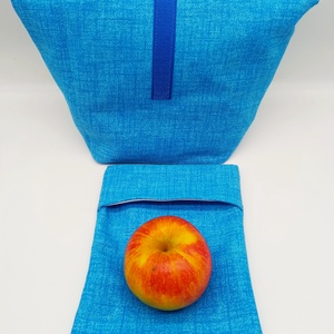 Uzsonnás táska snackbaggel - Lunch bag - Zero waste  - táska & tok - uzsonna- & ebéd tartó - ebéd tasak, doboz - Meska.hu