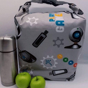 Uzsonnás táska - Roll top Lunch bag - Zero waste  - táska & tok - uzsonna- & ebéd tartó - ebéd tasak, doboz - Meska.hu