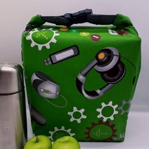 Uzsonnás táska - Rolltop lunch bag - zero waste - táska & tok - uzsonna- & ebéd tartó - ebéd tasak, doboz - Meska.hu