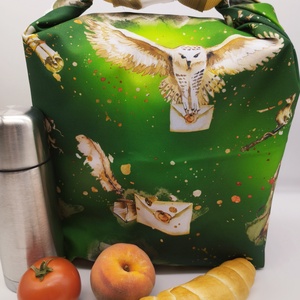 Uzsonnás táska - Rolltop lunch bag - zero waste - táska & tok - uzsonna- & ebéd tartó - ebéd tasak, doboz - Meska.hu