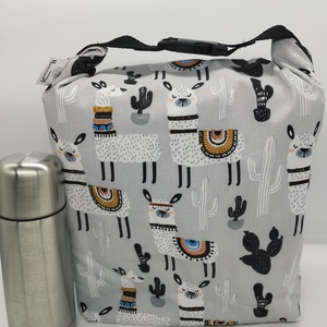 Uzsonnás táska - Rolltop lunch bag - zero waste - táska & tok - uzsonna- & ebéd tartó - ebéd tasak, doboz - Meska.hu