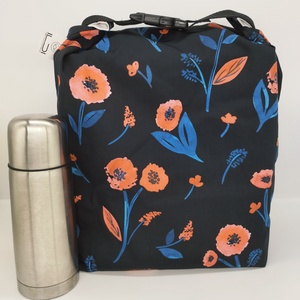 Pipacsos Uzsonnás táska - Roll top Lunch bag - Zero waste , Táska & Tok, Uzsonna- & Ebéd tartó, Ebéd tasak, doboz, Varrás, MESKA