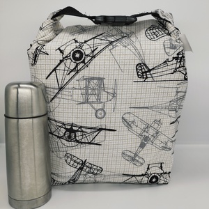 Repülős Uzsonnás táska - Roll top Lunch bag - Zero waste , Táska & Tok, Uzsonna- & Ebéd tartó, Ebéd tasak, doboz, Varrás, MESKA