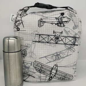 Repülős Uzsonnás táska - Roll top Lunch bag - Zero waste  - táska & tok - uzsonna- & ebéd tartó - ebéd tasak, doboz - Meska.hu