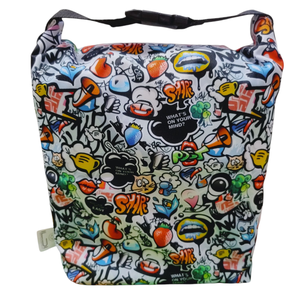 Uzsonnás táska - Roll top Lunch bag - Zero waste  - táska & tok - uzsonna- & ebéd tartó - ebéd tasak, doboz - Meska.hu