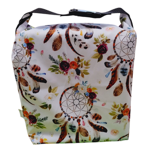 Uzsonnás táska - Roll top Lunch bag - Zero waste  - táska & tok - uzsonna- & ebéd tartó - ebéd tasak, doboz - Meska.hu