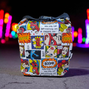 Képregényes Uzsonnás táska - Roll top Lunch bag - Zero waste , Táska & Tok, Uzsonna- & Ebéd tartó, Ebéd tasak, doboz, Varrás, MESKA