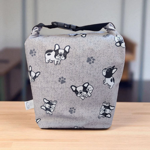 Bulldogos Uzsonnás táska - Roll top Lunch bag - Zero waste  - Meska.hu