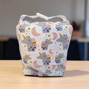 Unikornisos Uzsonnás táska - Roll top Lunch bag - Zero waste , Táska & Tok, Uzsonna- & Ebéd tartó, Ebéd tasak, doboz, Varrás, MESKA