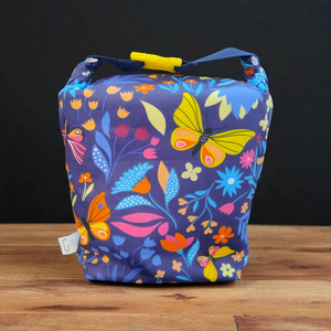 Pillangók, virágok Uzsonnás táska - Roll top Lunch bag - Zero waste  - Meska.hu