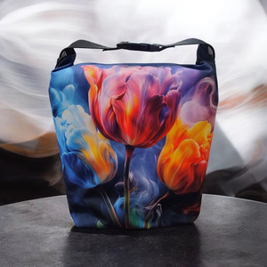 Uzsonnás táska - Roll top Lunch bag - Zero waste  - táska & tok - uzsonna- & ebéd tartó - ebéd tasak, doboz - Meska.hu