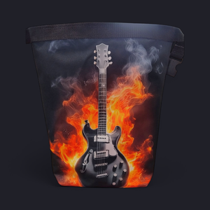 Gitáros Uzsonnás táska - Roll top Lunch bag - Zero waste  - táska & tok - uzsonna- & ebéd tartó - ebéd tasak, doboz - Meska.hu