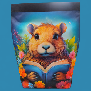 Capibarás Uzsonnás táska - Roll top Lunch bag - Zero waste  - táska & tok - uzsonna- & ebéd tartó - ebéd tasak, doboz - Meska.hu