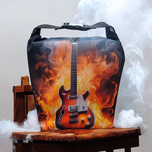 Gitáros Uzsonnás táska - Roll top Lunch bag - Zero waste , Táska & Tok, Uzsonna- & Ebéd tartó, Ebéd tasak, doboz, Varrás, MESKA